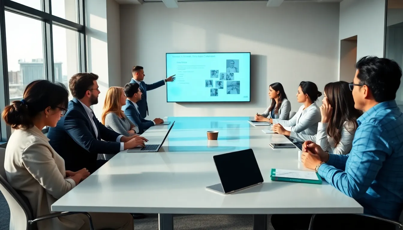professionals discussing false claims to U.S. citizenship in a modern office.